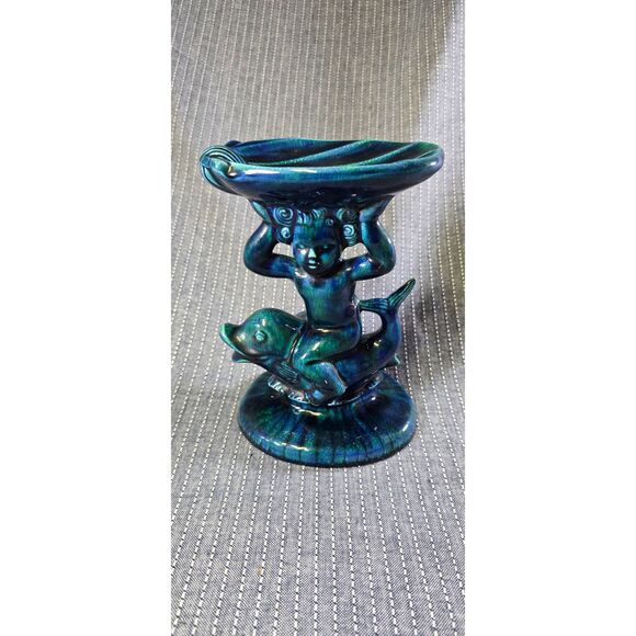 Vintage Holland Mold Cherub Dolphin Mold Soap Dish - Picture 1 of 9